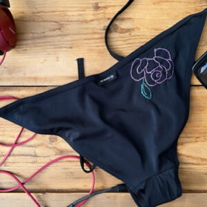 COSTUME SLIP NERO ROSA