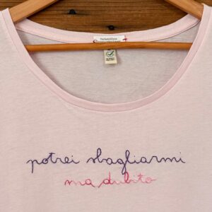 POTREI SBAGLIARMI MA DUBITO - XL WOMAN BIO ROSA (LIMITED EDITION) viola e mix di rosa