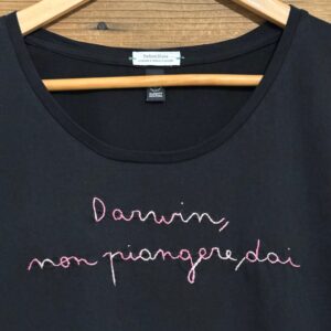 DARWIN, NON PIANGERE DAI - S WOMAN BIO (Nera ricamo mix di rosa)
