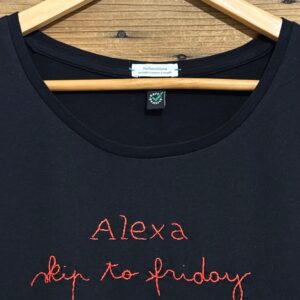 ALEXA SKIP TO FRIDAY -  S WOMAN BIO (Nera ricamo rosso)