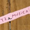 PORTACHIAVI COLOR ROSA "SPRITZ E MUSICA" ricamato a mano