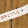 PORTACHIAVI COLOR PANNA "BIRRETTA? ♥" ricamato a mano