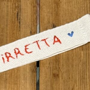 PORTACHIAVI COLOR PANNA "BIRRETTA? ♥" ricamato a mano