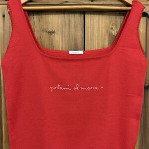 CANOTTA MOJITO AL SOLE 2XL - "PORTAMI AL MARE ♥" (Color rossa)