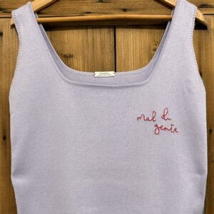 CANOTTA MOJITO AL SOLE L/XL - "MAL DI GENTE" (Color viola)