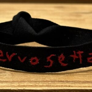 BRACCIALE COLOR NERO "NERVOSETTA" ricamato a mano