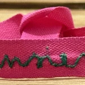 BRACCIALE COLOR FUCSIA "♥ NOI INSIEME ♥" ricamato a mano
