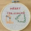 TELAIO "MERRY CHRISTMIAO" ricamato a mano