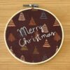 TELAIO "MERRY CHRISTMAS" ricamato a mano