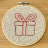 TELAIO "REGALO DI NATALE" ricamato a mano