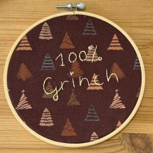 TELAIO "100% GRINCH" ricamato a mano